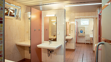 Sanitärbereich beim Campingplatz Paradiescamping Wolfgangsee