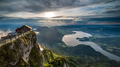 Schafberg Himmelspforte mit Blick auf den Mondsee