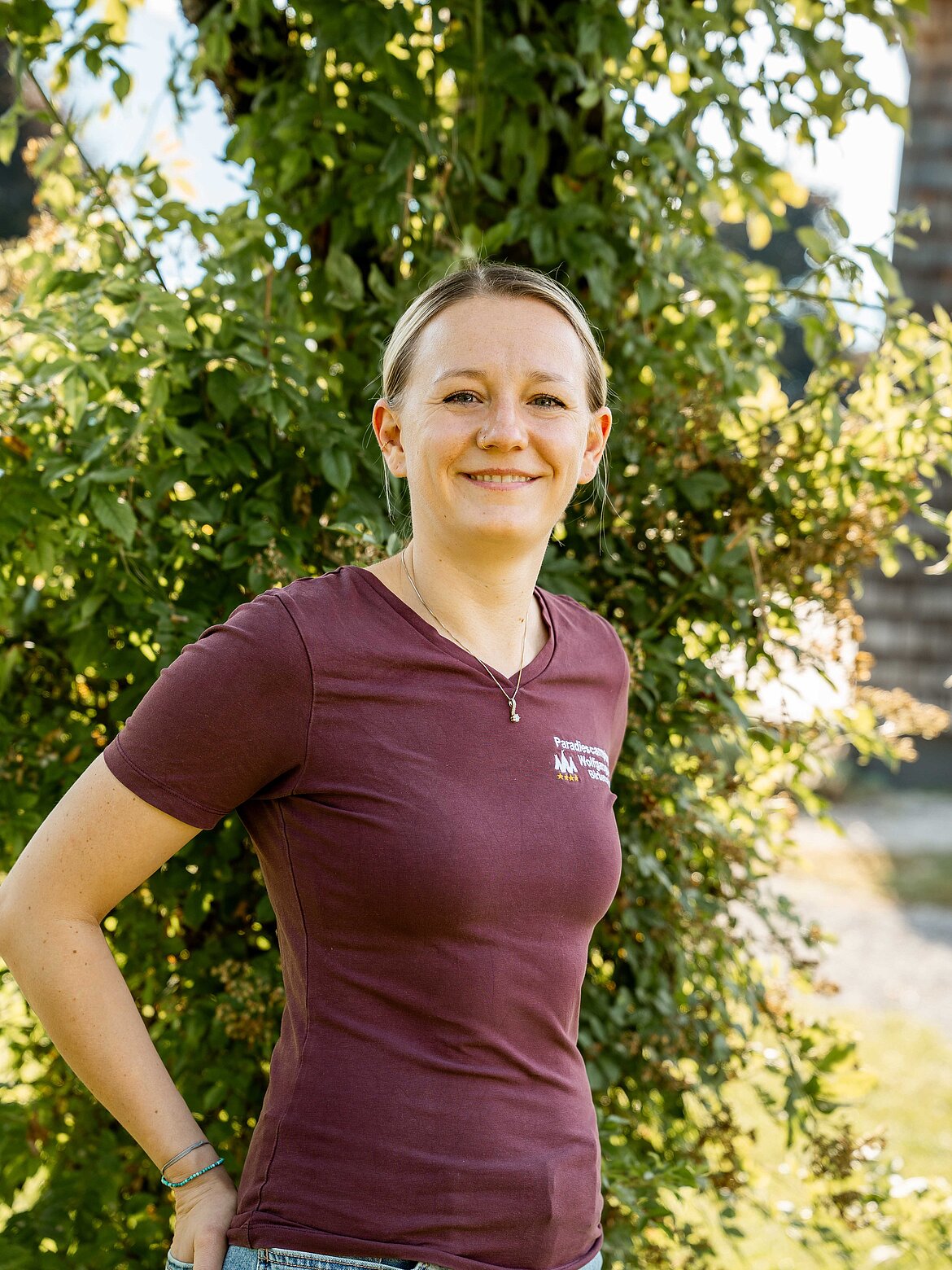 Sarah, hostess of the Paradiescampingplatz campsite on Lake Wolfgang